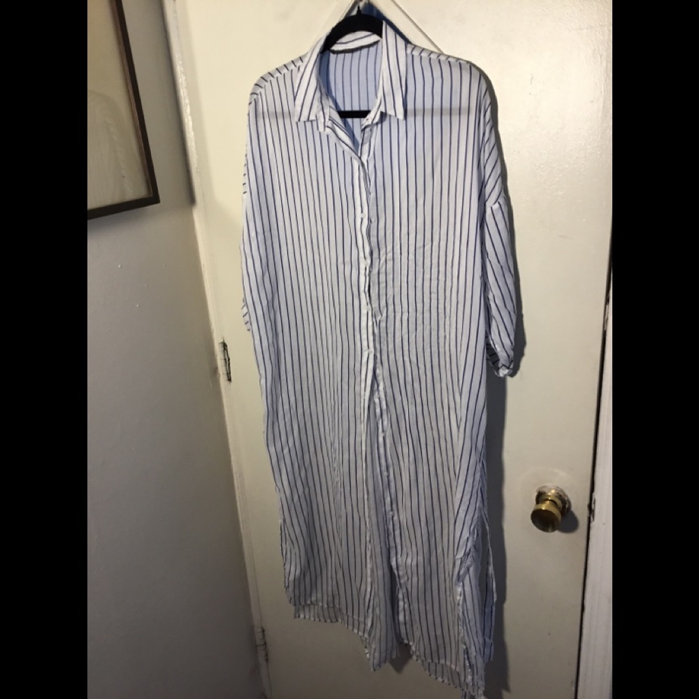 Oversized  button down shirt dress